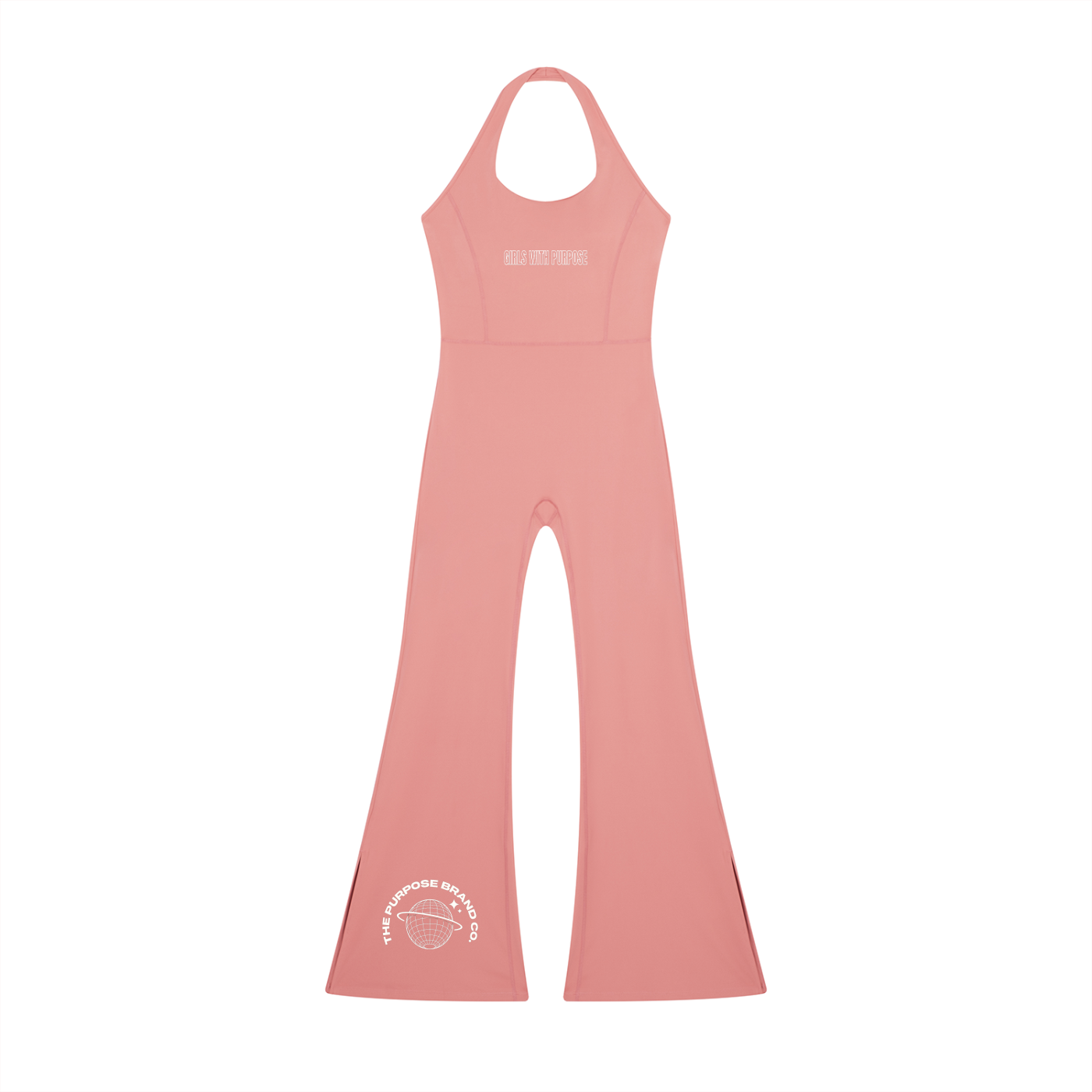 “Girls With Purpose” Halter Flared Jumpsuit