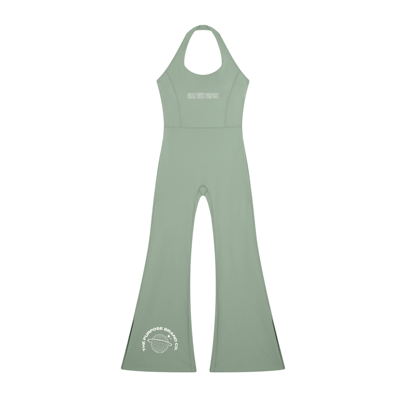 “Girls With Purpose” Halter Flared Jumpsuit