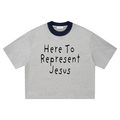 “Here To Represent Jesus” Heavyweight Boxy TEE