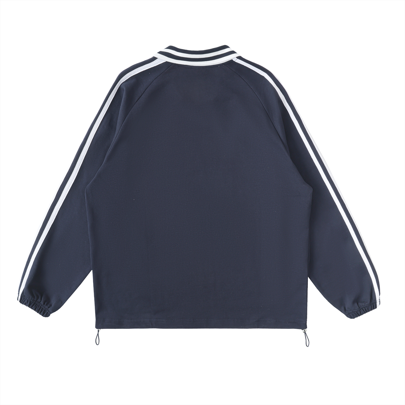 “Dreamers Only”  Striped Lapel Collar Sweatshirt