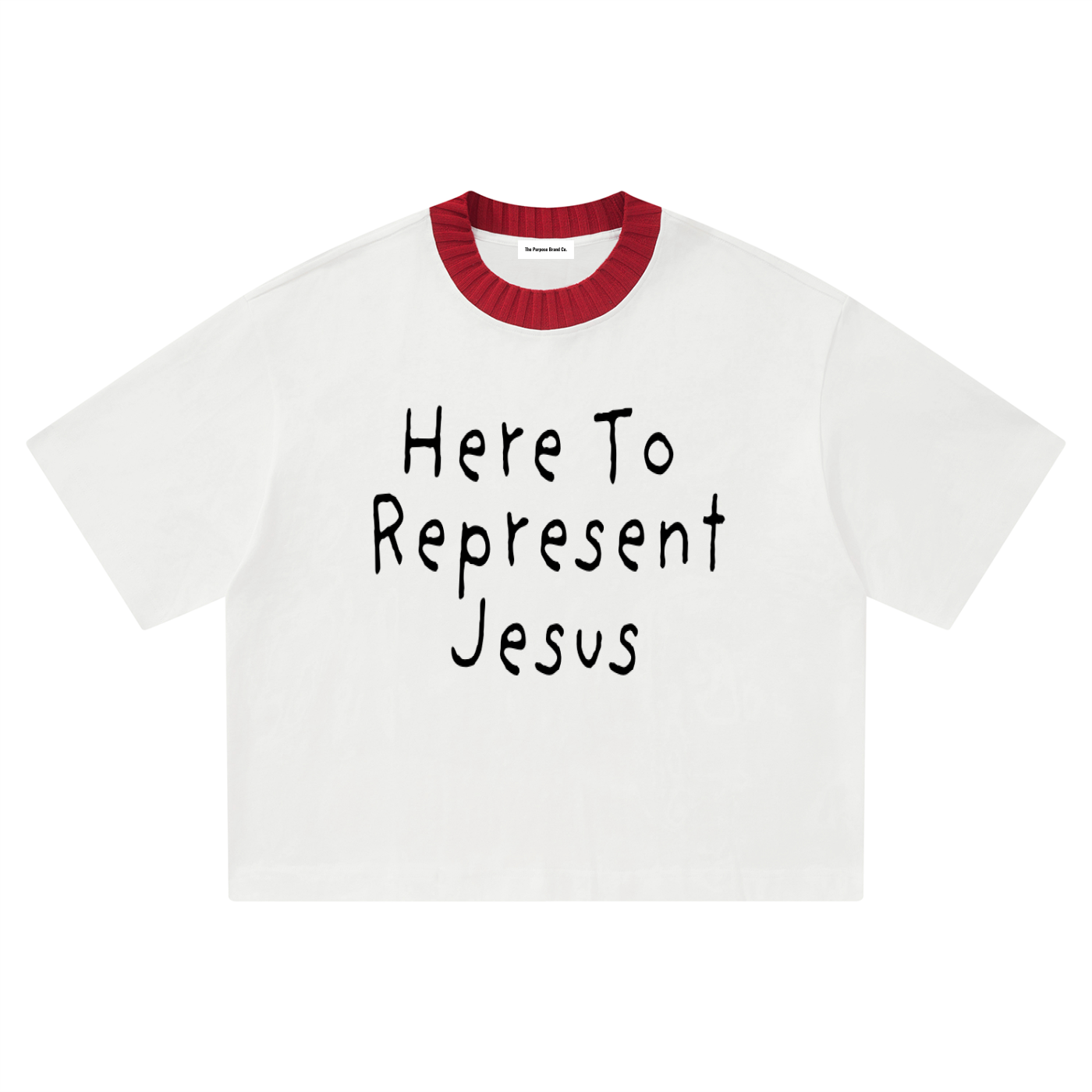 “Here To Represent Jesus” Heavyweight Boxy TEE