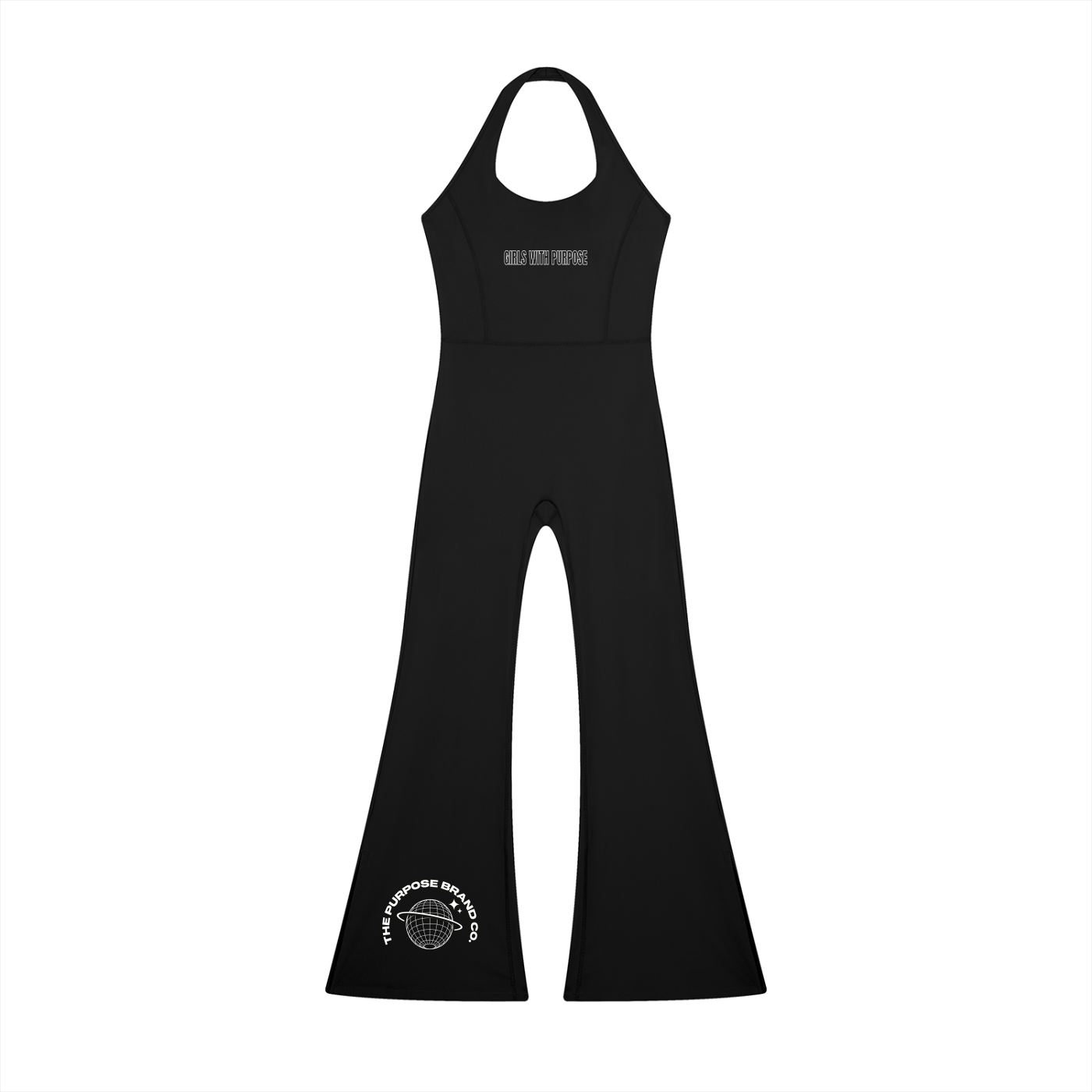 “Girls With Purpose” Halter Flared Jumpsuit