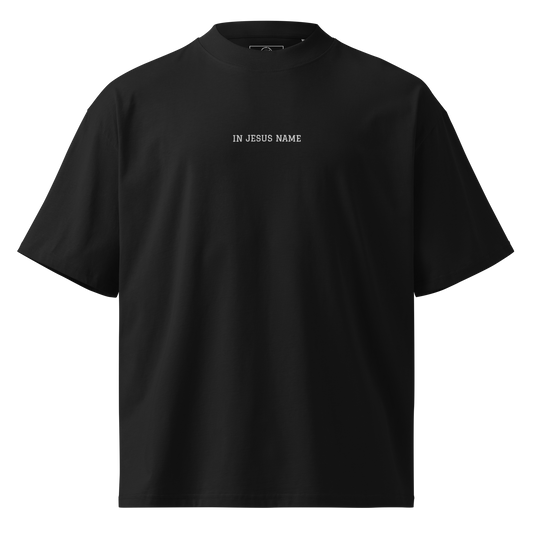 “In Jesus Name” oversized TEE